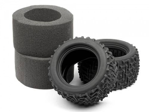 HPI Шины + вставки трак 1/10 Bullet MT Ammunition (2компл)