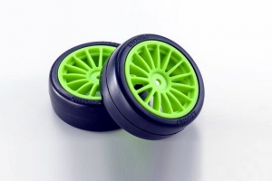 Kyosho Drift Tire(Pre-glued/F-Green/2pcs)FAZER