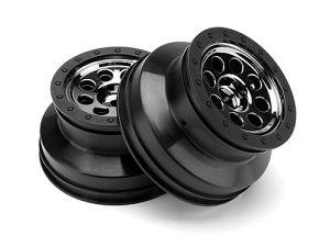 HPI Диски SC 1/10 - MK.8 BLACK CHROME (вынос 4.5mm / 2шт)