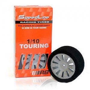 RB Products Микропора 1/10 - RB SpeedLine RCPLUS Tyres Touring 1/10 Rear 35 Glued on FDW rims
