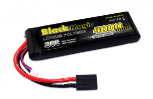 Black Magic Li-pol 7.4V 4000mAh, 30C, 2s1p, TRX Plug