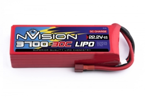 nVision Li-pol 22.2V 3700mAh, 30C, 6s1p, Deans T-Plug