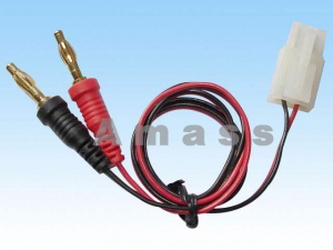 AMASS Кабель зарядки TAMIYA --> to 4mm banana plug (16awg silicon wire 30cm)