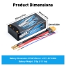Аккумулятор LiPo B&C - 7.6v 5000мАч 120C (2S HV, Hardcase, Short pack, разъём Bullet 4 мм/XT60)