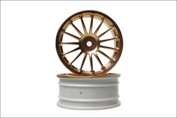 Kyosho Wheel(15-Spoke/Gold/24mm/2Pcs)