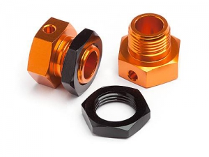 HPI Хабы колесные 17мм (6.7mm) с гайками (Orange/Black) 2компл