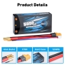 Аккумулятор LiPo B&C - 7.6v 5000мАч 120C (2S HV, Hardcase, Short pack, разъём Bullet 4 мм/XT60)