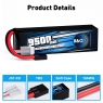 Аккумулятор B&C LiPo 9500 mAh 14.8V (4s) 100C, TRX, Soft case (для Traxxas Maxx 4S и X-Maxx 8S)