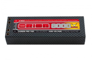 Team Orion Аккумулятор Carbon Pro V-Max LiPo 8000 110C 7.6V 2S Tubes