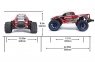 Модель монстр-трака Remo Hobby DINOSAURS Brushless 4WD (красная)