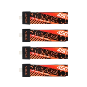 Аккумуляторы Li-po BetaFPV LAVA 450mAh 1S 3.8V HV 75C BT2.0 (Набор 4 штуки)