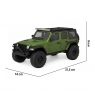 Радиоуправляемая модель для трофи-рейдов HB Wrangler (32 см, 4WD, 1:16, цвет зеленый) - HB-R1605