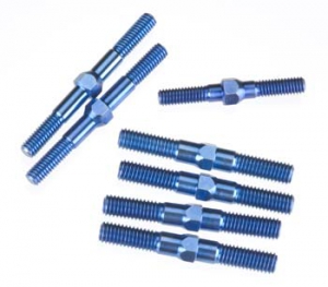 Associated Тяги регулируемые титановые синие RC8 (2+4+1) компл.