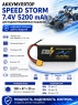Аккумулятор Speed Storm Li-Po 7.4V 50C 5200 mAh Hard Case разъем XT60 - SS-2S5200-50-XT60