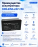 Аккумулятор XINLEINA 24V7Ah/20HR 12-FM-7