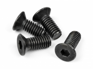 HPI Винт потайной 4x10 FLAT HEAD SCREW M4x10mm (HEX SOCKET/THIN TYPE/4pc)