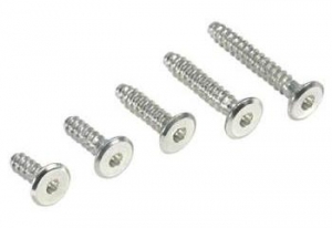 K Factory Винт потайной 3х12мм Aluminum 7075 Lightweight Flat Head Tapping Screw (12) 3x12mm