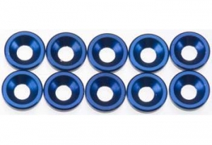 Associated Шайбы 3x7 с внутренним конусом BLUE (10шт)