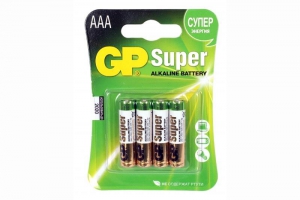 GP Батарейка Alkaline AAA (4шт)