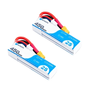 Аккумуляторы Li-po BetaFPV 450mAh 2S 7.4V 45C XT30 (Набор 2 штуки)