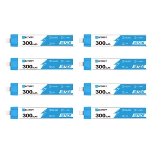 Аккумуляторы Li-Po BetaFPV 300mAh 1S 3.8V HV 30/60C BT2.0 (Набор 8 штук)