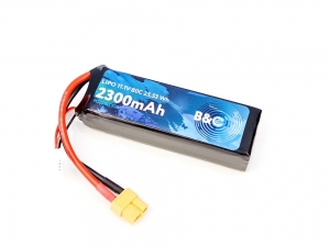 Аккумулятор B&C LiPo 2300 MAH 11.1V (3s) 80C, XT60, Soft case