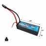Аккумулятор LiPo B&C - 11.1v 6000мАч 90C (3S, Hardcase, разъём Bullet 5.0 мм + TRX)