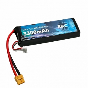 Аккумулятор B&C LiPo 3300 MAH 11.1V (3s) 90C, XT60, Soft case