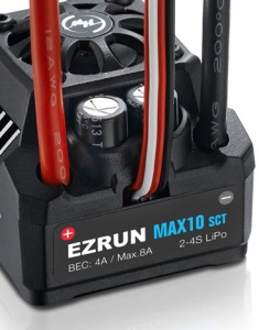 Бесколлекторный влагозащищённый регулятор EzRun MAX10 SCT для масштаба 1:10