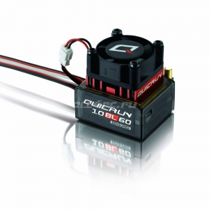 Бесколлекторный сенсорный регулятор QuicRun-10BL60 для автомоделей масштаба 1:10 красный