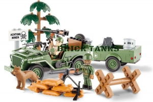 Jeep Willys MB with 1:4 Ton Cargo Trailer