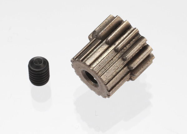 Gear, 15-T pinion (48 pitch, 2.3mm shaft): set screw