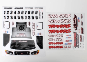 Decal sheets, 1:16 Slash 4WD team truck