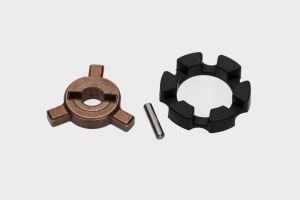 Cush drive key: pin: elastomer damper