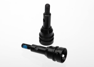 Stub axle, front, 6mm  (steel-splined constant-velocity driveshaft) (2)