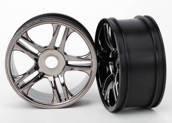 Wheels, split-spoke (black chrome) (rear) (2)