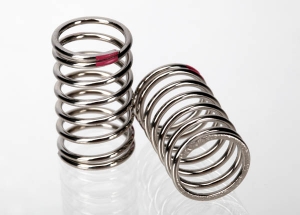Spring, shock (nickel finish) (GTR) (2.77 rate, pink)  (1 pair)