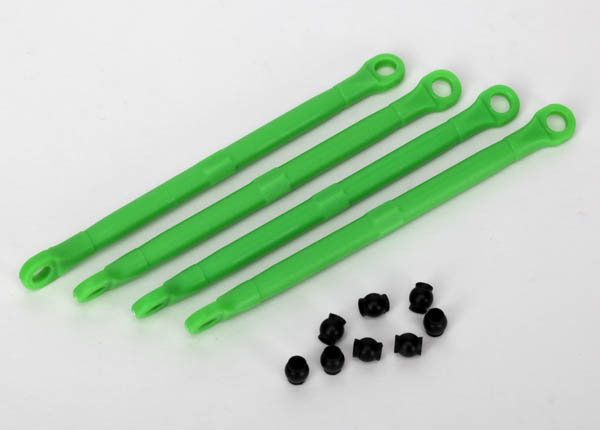 Toe link, front & rear (molded composite) (green) (4): hollow balls (8)