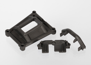 Chassis braces (front and rear): servo mount