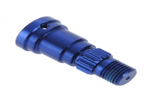 Stub axle, aluminum (blue-anodized) (1)