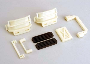 Battery holders:rubber shock pads:radio tray brace:sevo mounting bracket:plastic sway bar bracket:sp