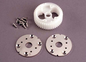Main differential gear (32-pitch): metal side plates (2):self-tapping screws (8)