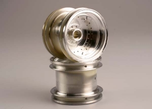 Wheels, satin chrome (2 front off-set)