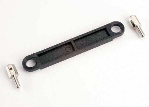 Battery hold-down plate: metal posts (2)