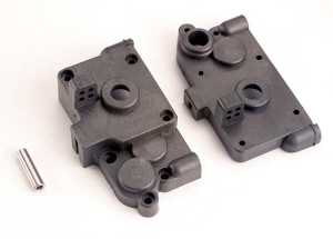 Gearbox halves (l&r) w: idler gear shaft