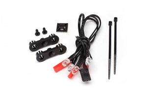 LED Lights: harness (4 red lights): LED housing (2): wire clip (1): wire ties (2): 3x6mm CCS (2) (us