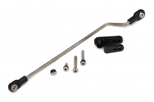 Rudder pushrod, assembled: servo horn: 3x18mm BCS (stainless) (1): 3x15mm CS (stainless) (1): 3x6mm