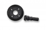 Ring gear, differential: pinion gear, differential (machined, spiral cut) (front)