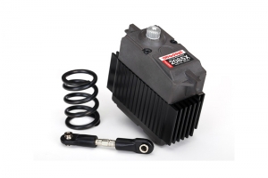 Servo, digital high-torque, metal gear (ball bearing), waterproof: servo saver spring: steering link