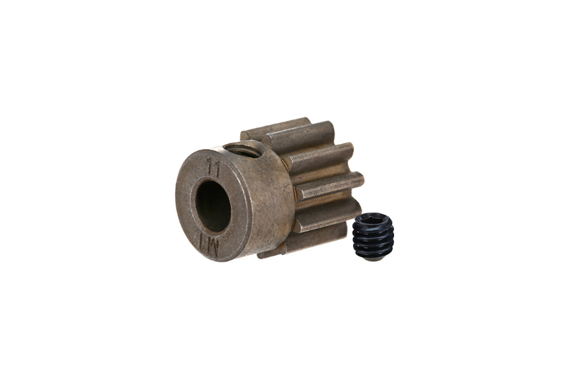 Gear, 11T pinion (1.0 metric pitch) (fits 5mm shaft): set screw